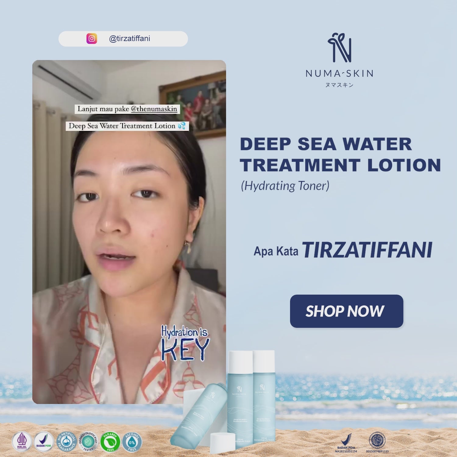 Bundling Deep Sea Water Treatment Lotion + Nourishing Fusion Flower Infused Mask / Bundling Brightening