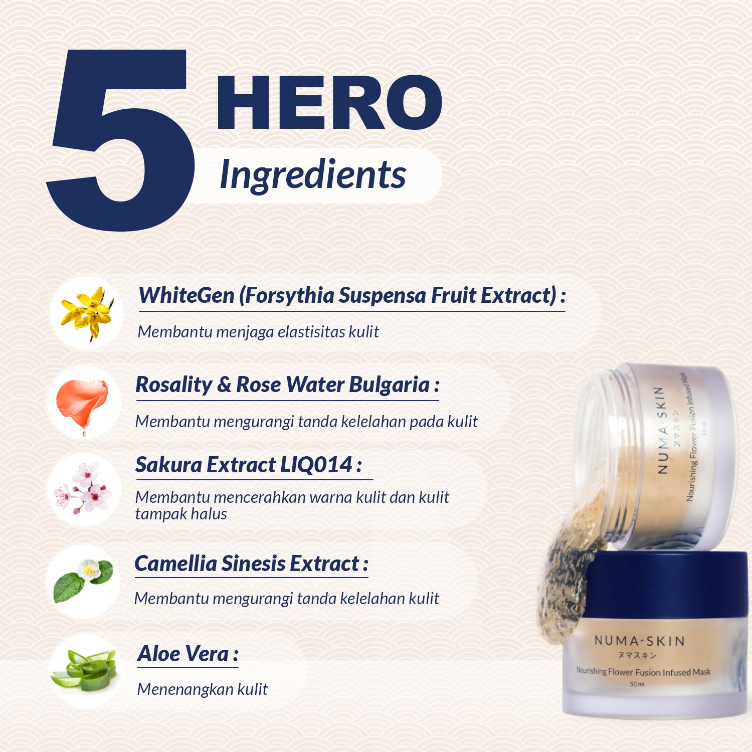 Bundling Deep Sea Water Treatment Lotion + Nourishing Fusion Flower Infused Mask / Bundling Brightening