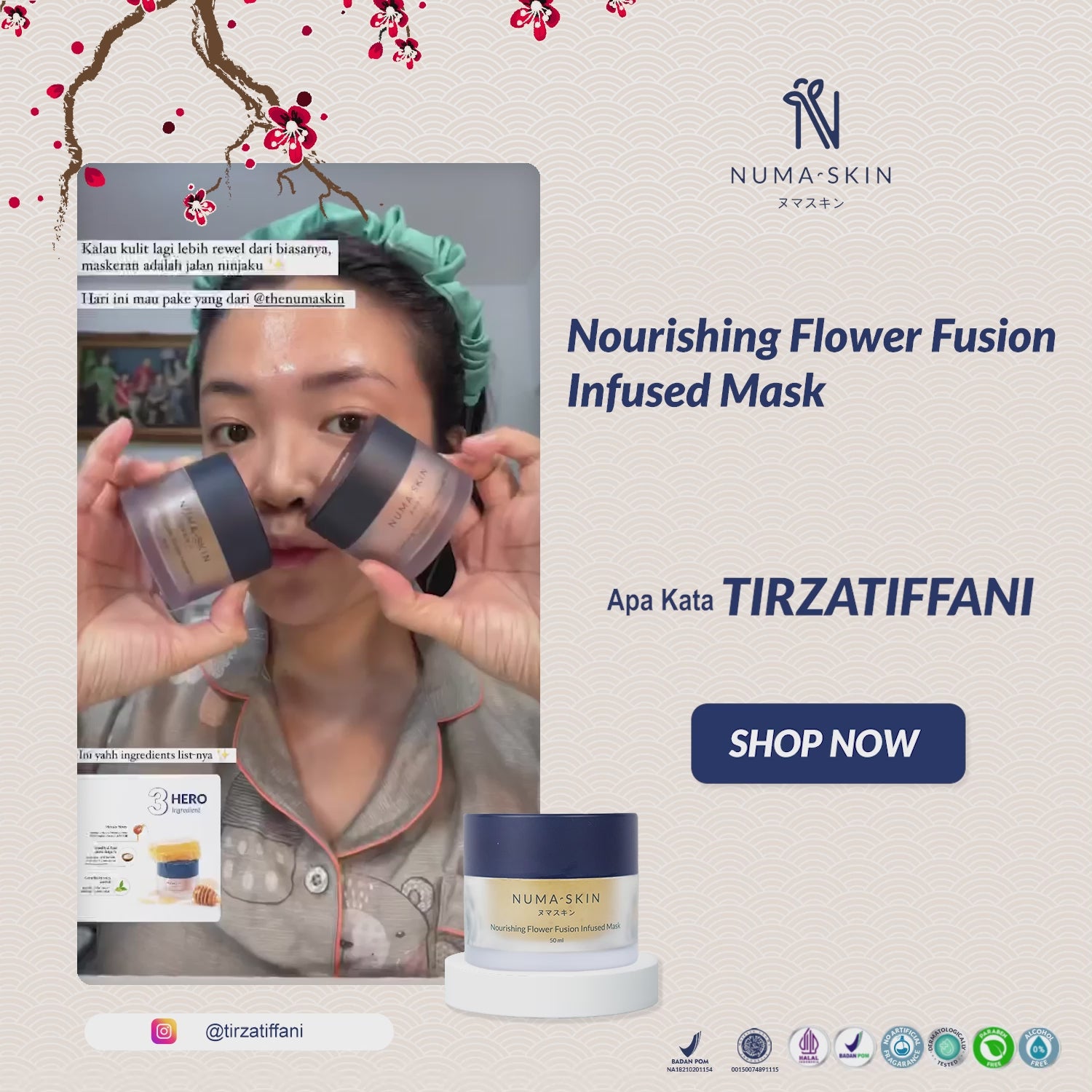 Nourishing Flower Fusion Infused Mask 50ML